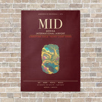 Thumbnail for Merida International Airport MID - Canvas Framed - Dark Red