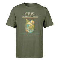 Thumbnail for Yeager Airport (CRW) T-Shirt single-side front print in Green Army | yeager-airport-crw-double-side-t-shirt