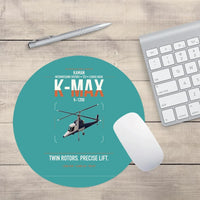 Thumbnail for Kaman K-1200 K-MAX design on turquoise round mouse pad