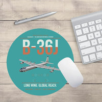 Thumbnail for B-36J Peacemaker design on turquoise round mouse pad