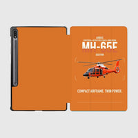 Thumbnail for Airbus MH-65E Dolphin design on orange samsung tablet tablet case
