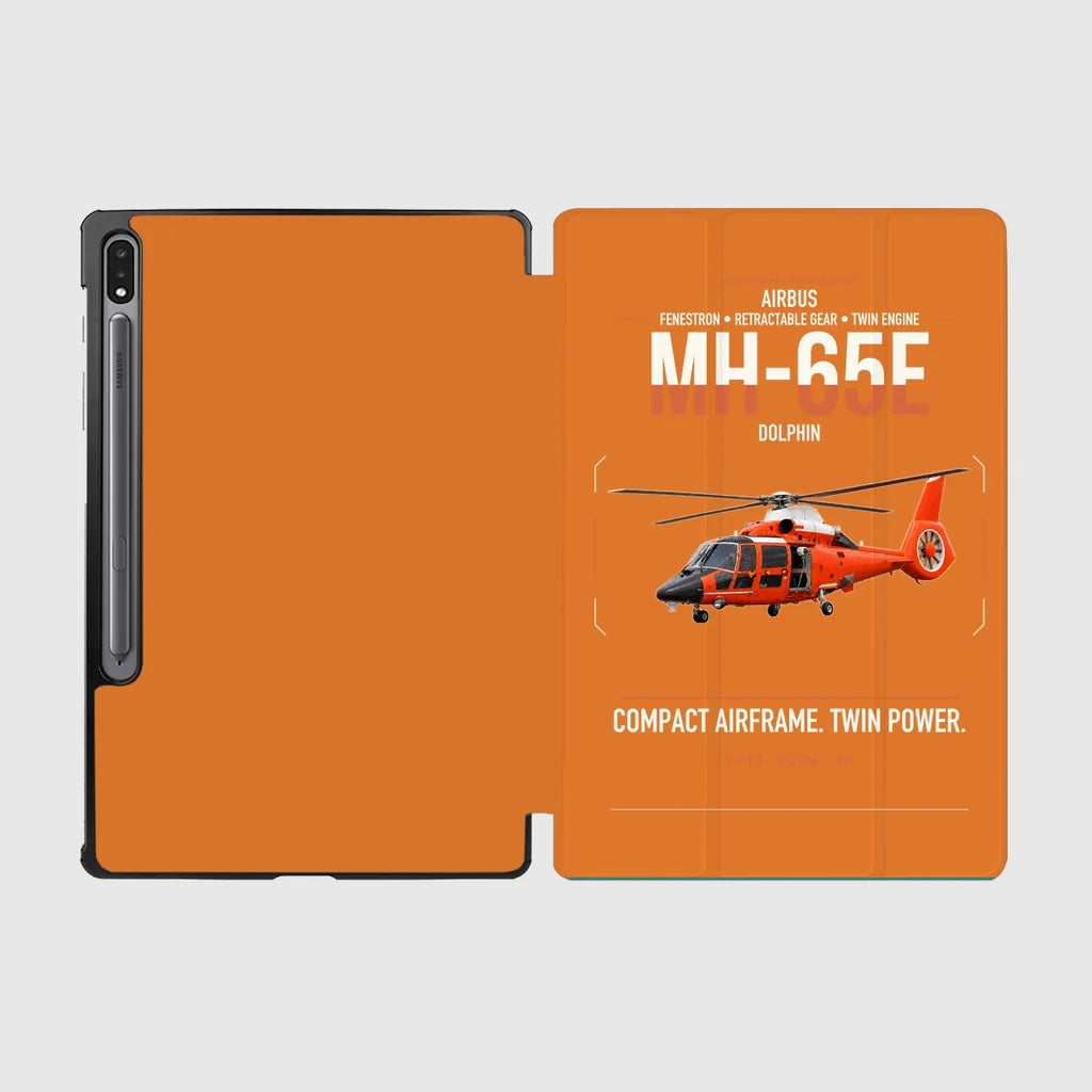Airbus MH-65E Dolphin design on orange samsung tablet tablet case