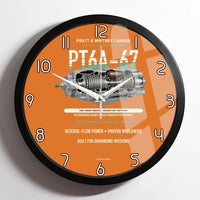 Thumbnail for PT6A-67 design on orange framed wall clock