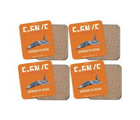 Thumbnail for F-5N F Adversary design on orange 4 pieces set coaster