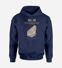 Thumbnail for Montgomery Regional Airport (MGM) design on navy blue hoodie single-side print