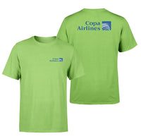 Thumbnail for Copa Airlines logo on light green double side t shirt