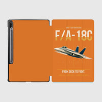 Thumbnail for F-A-18C Hornet design on orange samsung tablet tablet case