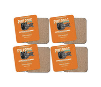 Thumbnail for PW1900G design on orange 4 pieces set coaster