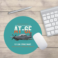 Thumbnail for AT-6E Wolverine Light Attack design on turquoise round mouse pad