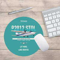 Thumbnail for Tecnam P2012 STOL design on turquoise round mouse pad