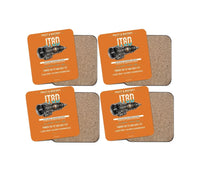 Thumbnail for JT8D design on orange 4 pieces set coaster