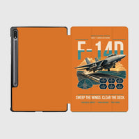 Thumbnail for F-14D Tomcat design on orange samsung tablet tablet case