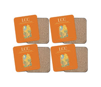 Thumbnail for Lecce Galatina Air Base (LCC) design on orange 4 pieces set coaster