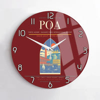 Thumbnail for Porto Alegre - Salgado Filho International Airport POA Wall-Clock No-Frame - Dark Red
