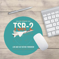 Thumbnail for BAC TSR-2 design on turquoise round mouse pad