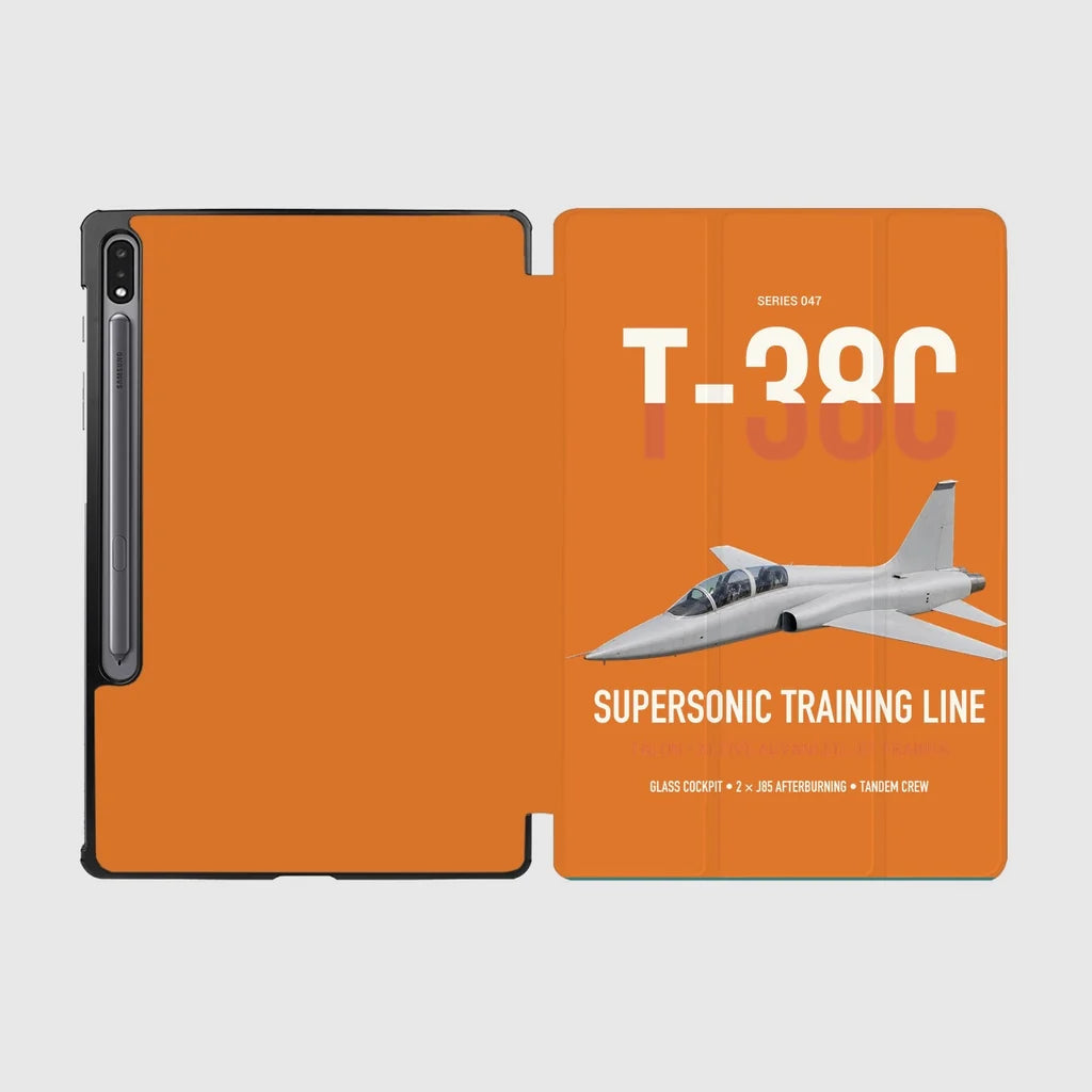 T-38C Talon design on orange samsung tablet tablet case