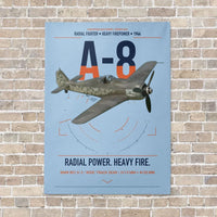 Thumbnail for Focke-Wulf Fw 190A-8 vertical canvas print - no frame - light blue background