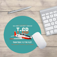 Thumbnail for T-6B Texan II Naval Aviator Training design on turquoise round mouse pad