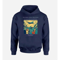 Thumbnail for VINTAGE G4478 - The Ferry Across The Strait - Premium Hoodie design on navyblue premium
