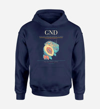 Thumbnail for Maurice Bishop International Airport (GND) design on navy blue hoodie single-side print
