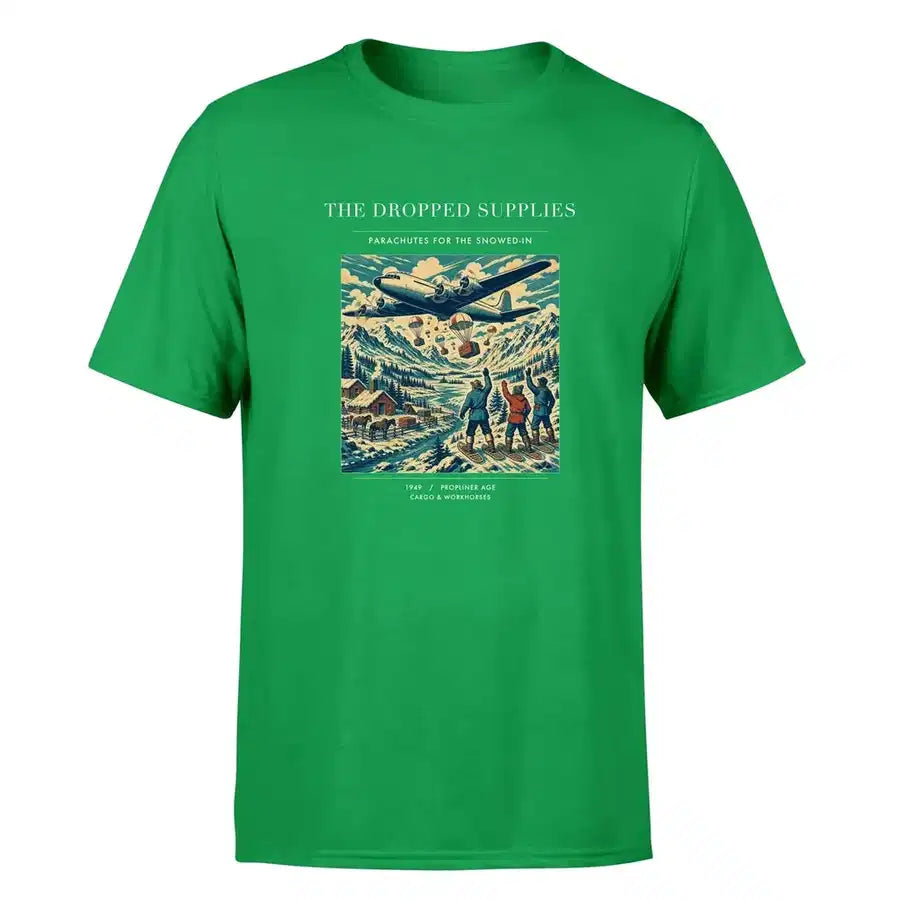 VINTAGE G4234 - The Dropped Supplies - Premium T-Shirt design on green premium t shirt