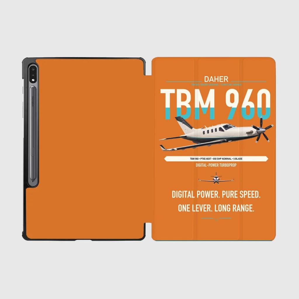 Daher TBM 960 design on orange samsung tablet tablet case