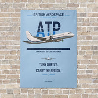 Thumbnail for British Aerospace ATP vertical canvas print - no frame - light blue background