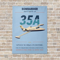 Thumbnail for Bombardier Learjet 35A vertical canvas print - no frame - light blue background