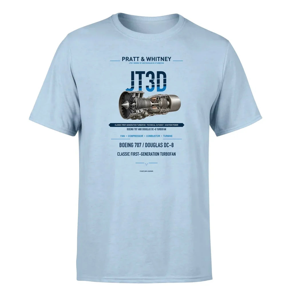JT3D design on light blue single side