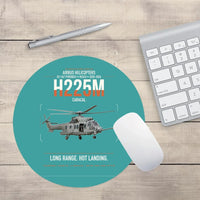 Thumbnail for Airbus Helicopters H225M Caracal design on turquoise round mouse pad