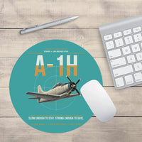 Thumbnail for A-1H Skyraider design on turquoise round mouse pad