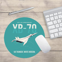 Thumbnail for XB-70A Valkyrie design on turquoise round mouse pad