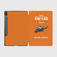 Thumbnail for Leonardo AW149 design on orange samsung tablet tablet case