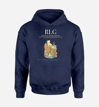 Thumbnail for Rostock-Laage Airport (RLG) design on navy blue hoodie single-side print