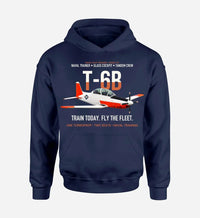 Thumbnail for T-6B TEXAN II design on navy blue hoodie single side