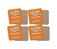 Thumbnail for Cessna Citation CJ4 Gen2 design on orange 4 pieces set coaster
