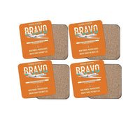 Thumbnail for Cessna Citation Bravo design on orange 4 pieces set coaster