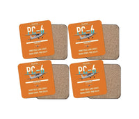Thumbnail for Pilatus PC-6 Porter design on orange 4 pieces set coaster