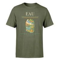 Thumbnail for Chippewa Valley Regional Airport (EAU) T-Shirt single-side front print in Green Army | chippewa-valley-regional-airport-eau-double-side-t-shirt