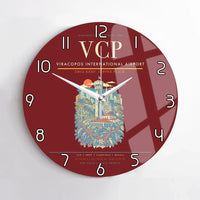 Thumbnail for Viracopos International Airport VCP Wall-Clock No-Frame - Dark Red