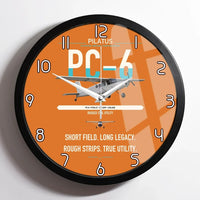 Thumbnail for Pilatus PC-6 Porter design on orange framed wall clock