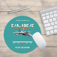 Thumbnail for F A-18E F Buddy Tanker design on turquoise round mouse pad