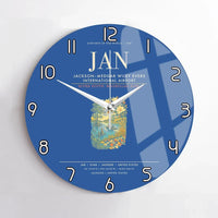 Thumbnail for JacksonMedgar Wiley Evers International Airport JAN Wall-Clock No-Frame - Blue