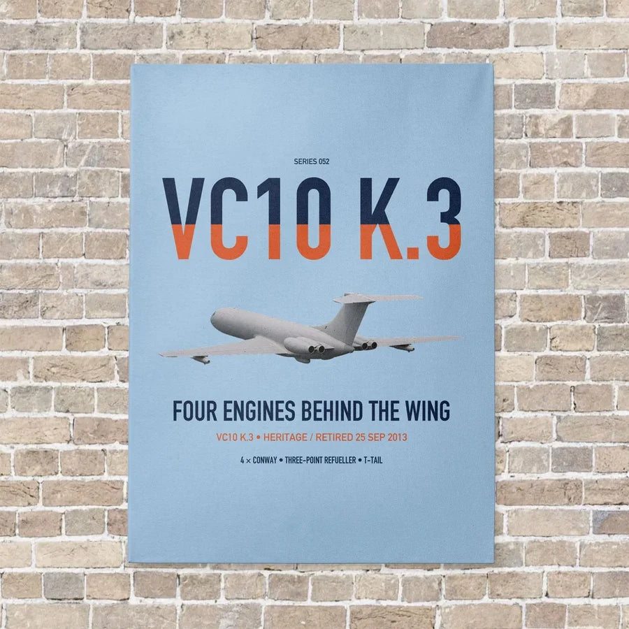 Vickers VC10 K.3 vertical canvas print - no frame - light blue background