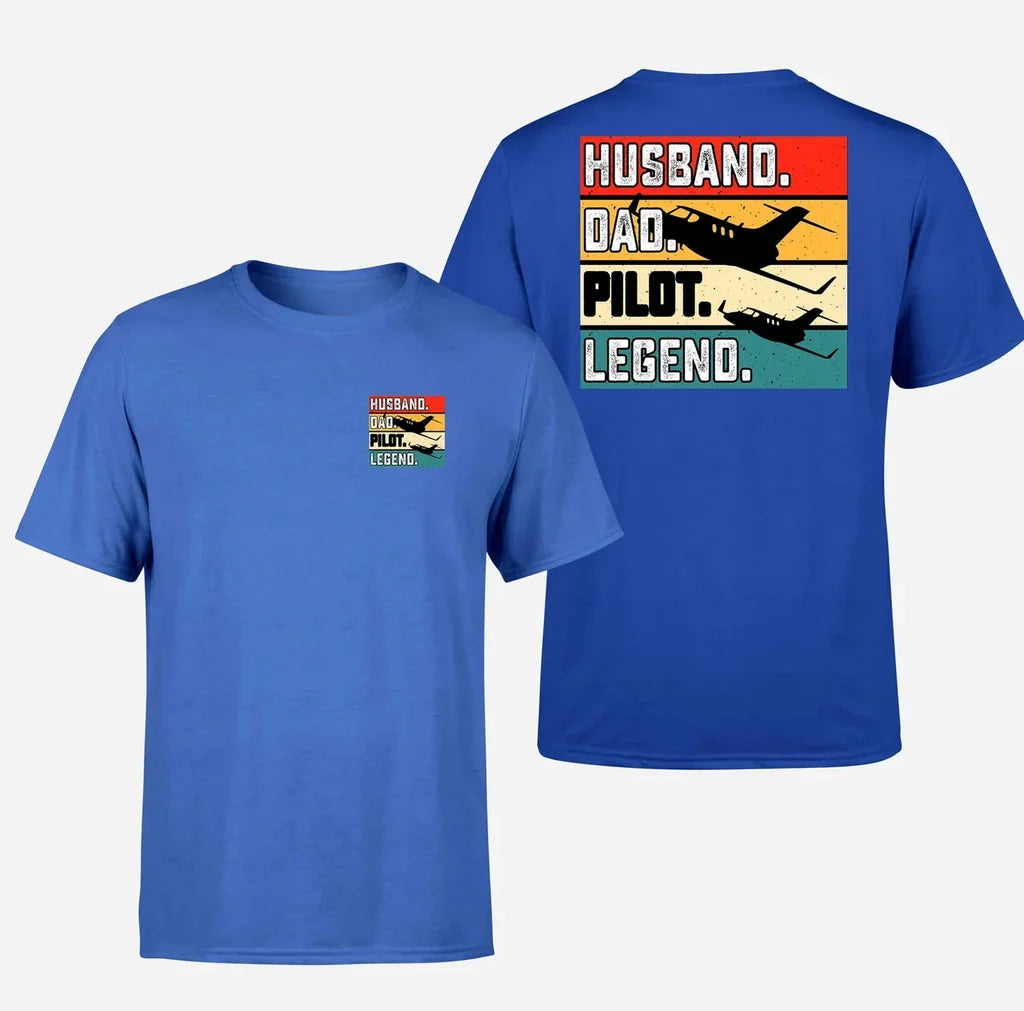 Customisable Husband & Dad & Pilot T-Shirt - view 10