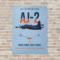 Thumbnail for AJ-2 Savage Tanker vertical canvas print - no frame - light blue background