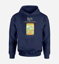 Thumbnail for Milas-Bodrum Airport (BJV) design on navy blue hoodie single-side print