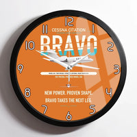 Thumbnail for Cessna Citation Bravo design on orange framed wall clock