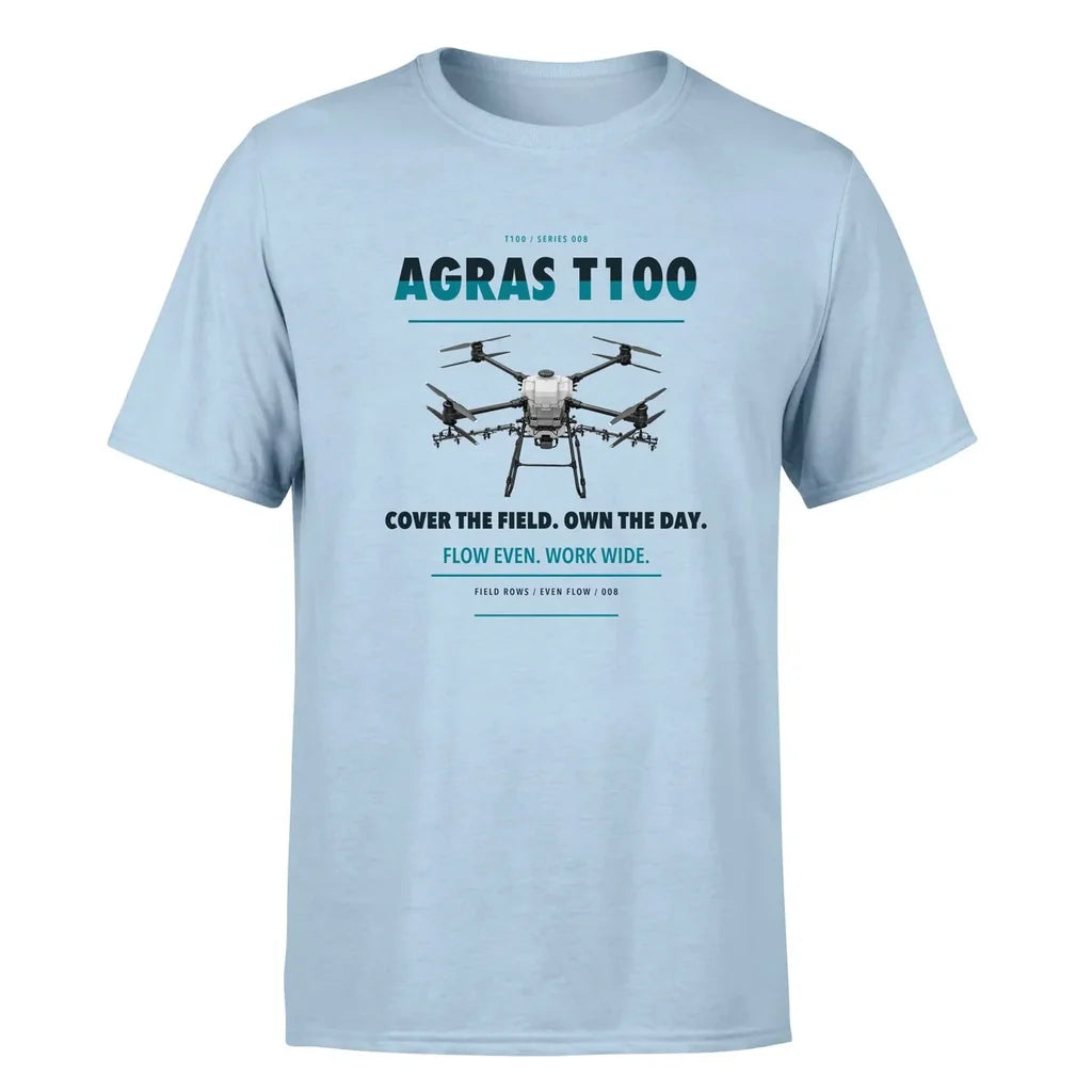 DJI Agras T100 design on light blue single side