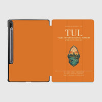 Thumbnail for Tulsa International Airport (TUL) design on orange samsung tablet tablet case